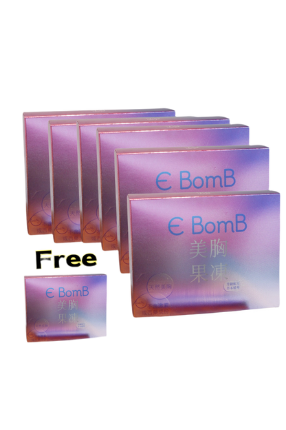 E BomB 美胸果凍 30包包裝 x6 送 30包包裝 x1