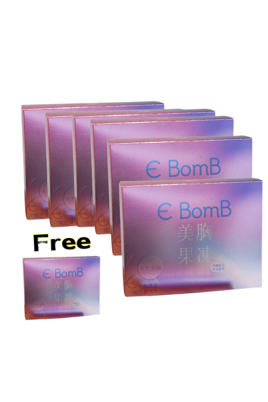 E BomB 美胸果凍 30包包裝 x6 送 30包包裝 x1