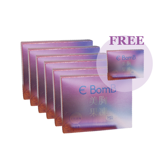 E BomB 美胸果凍 30包包裝 x6 送 30包包裝 x1